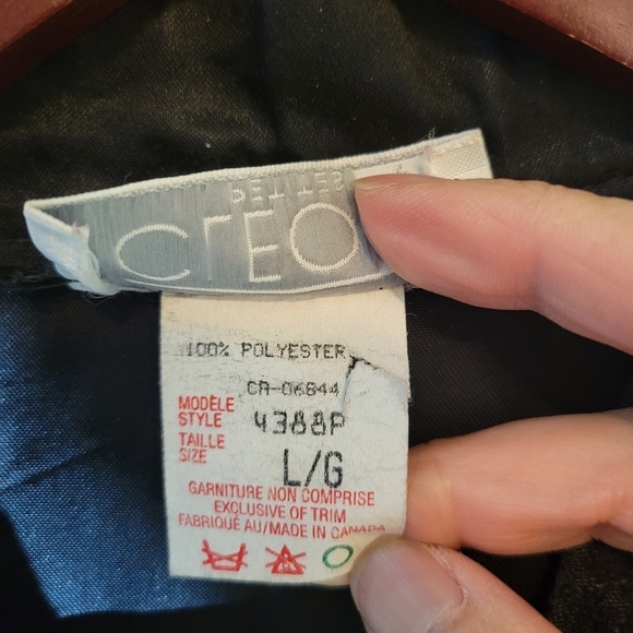 ❤️ 3 for $35 vintage cleo petites tailored vest  lace black size large - Picture 5 of 5